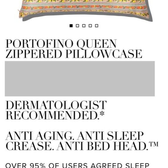 Slip Portofino Queen Silk Pillowcase - Queen Size - Invisible Zipper - BNWT - Picture 7 of 11